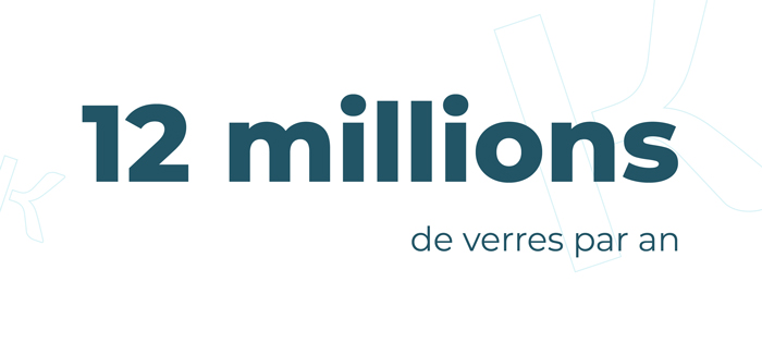12 millions de verres par an