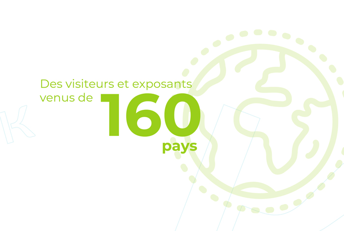 Des visiteurs et exposants venus de 160 pays