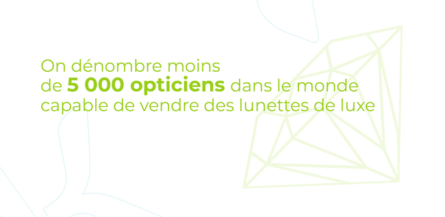 On dénombre moins de 5 000 opticiens dans le monde capable de vendre des lunettes de luxe.